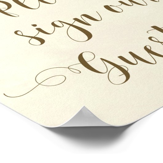 rode rozen bloem bruiloft feest gastboek poster (Hoek)