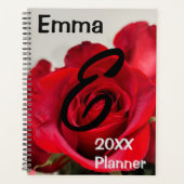 Rode Rozen Bloem Foto Planner (Voorkant)