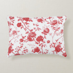 Rode Rozen Bloemen Accent Kussen