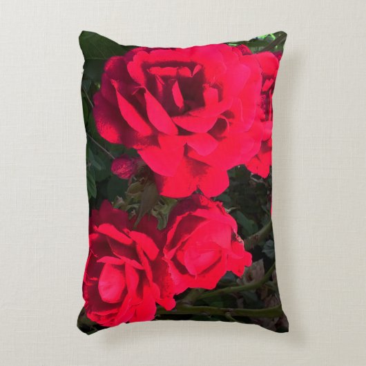 Rode Rozen Bloemen  Accent Kussen (Voorkant(Verticaal))