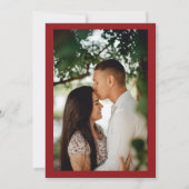 Rode Rozen  Bloemen Botanische Foto Bruiloft Kaart (Achterkant)