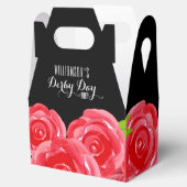 Rode Rozen Bloemen Derby Gable Stijl Bedankdoosjes (Geopend)