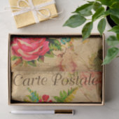 rode rozen bloemen Franse Tissuepapier (Geschenk)