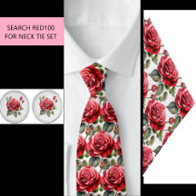 Rode Rozen Bloemen Halsebandje (Deel van Set) RED1