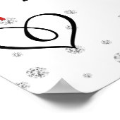  Rode Rozen Bloemen Huwelijk Welkom Poster (Hoek)