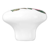 Rode Rozen Bloemen Keramische Knop (Zijkant)