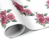Rode Rozen Bloemen Liefde Cadeaupapier (Rol Hoek)