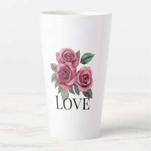 Rode Rozen Bloemen Liefde Latte Mok
