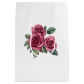 Rode Rozen Bloemen Liefde Medium Cadeauzakje (Achterkant)