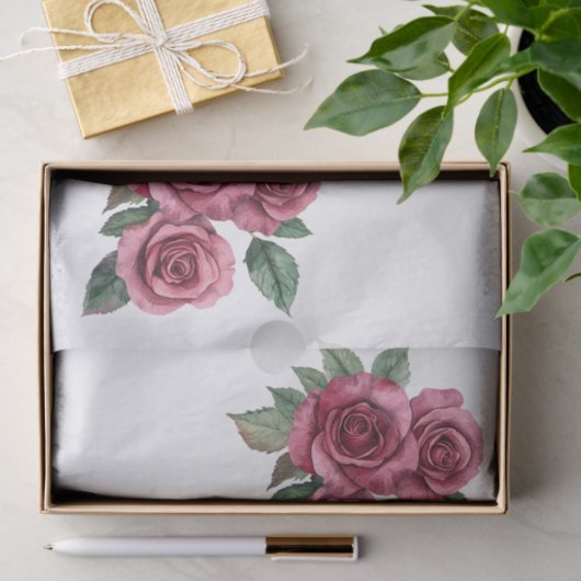 Rode Rozen Bloemen Liefde Tissuepapier (Geschenk)
