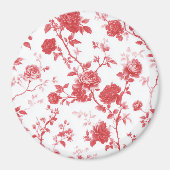 Rode Rozen Bloemen Magneet (Voorkant)