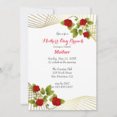 Rode rozen bloemen met gouden accent sjabloon kaart (Voorkant)