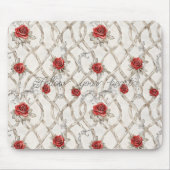 Rode Rozen Bloemen Muismat (Voorkant)