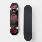 Rode Rozen Bloemen Persoonlijk Skateboard (Voorkant)
