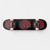 Rode Rozen Bloemen Persoonlijk Skateboard (Horizontaal)