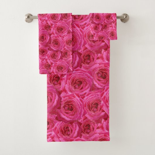 Rode rozen, bloemen, rood, liefde bad handdoek (Insitu)