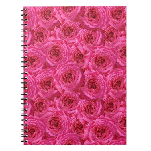 Rode rozen, bloemen, rood, liefde notitieboek (Voorkant)