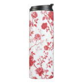 Rode Rozen Bloemen Thermosbeker (Gedraaid links)