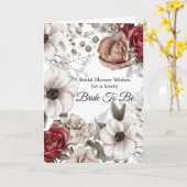  Rode Rozen Bloemen Waterverf Vrijgezellenfeest Kaart (Gele Bloem)