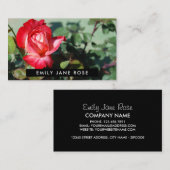Rode rozen, bloemenborst visitekaartje (Voorkant / Achterkant)