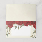 Rode rozen bloemenivoor trouwkaart plaatskaartje (Buitenkant ongevouwen)