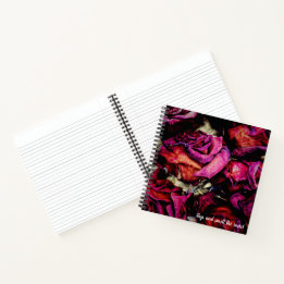 Rode rozen bloemenjournaal notitieboek