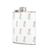 Rode rozen, bloemenmotief, Rozen Heupfles (Links)