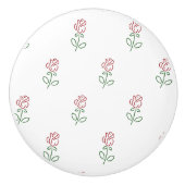 Rode rozen, bloemenmotief, Rozen Keramische Knop (Voorkant)