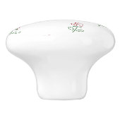 Rode rozen, bloemenmotief, Rozen Keramische Knop (Zijkant)