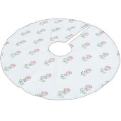 Rode rozen, bloemenmotief, Rozen Kerstboom Rok (Gekanteld)