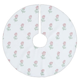 Rode rozen, bloemenmotief, Rozen Kerstboom Rok