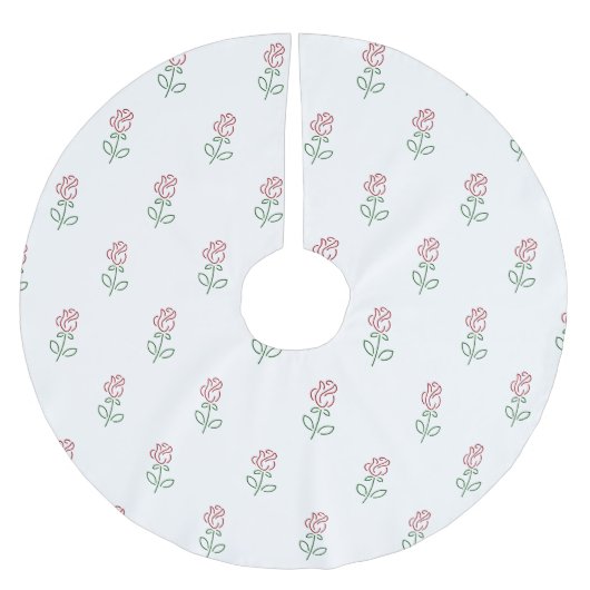 Rode rozen, bloemenmotief, Rozen Kerstboom Rok (Voorkant)