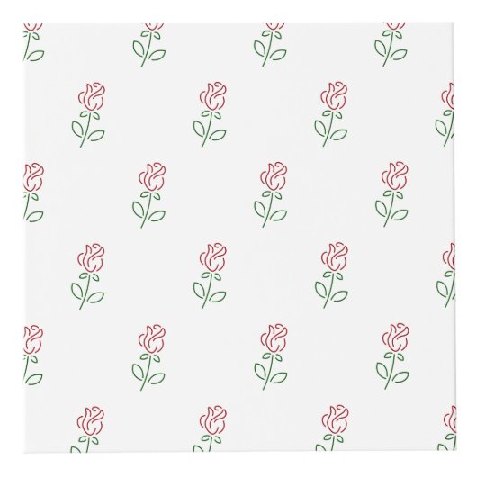 Rode rozen, bloemenmotief, Rozen Kubus (Voorkant)