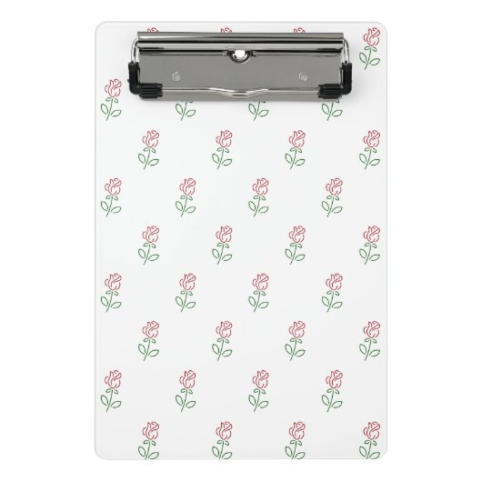 Rode rozen, bloemenmotief, Rozen Mini Klembord (Voorkant)