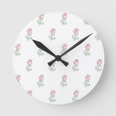 Rode rozen, bloemenmotief, Rozen Ronde Klok (Voorkant)