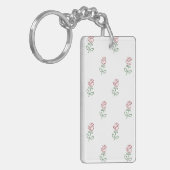 Rode rozen, bloemenmotief, Rozen Sleutelhanger (Voorkant Links)