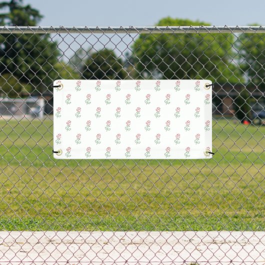 Rode rozen, bloemenmotief, Rozen Spandoek (Insitu)