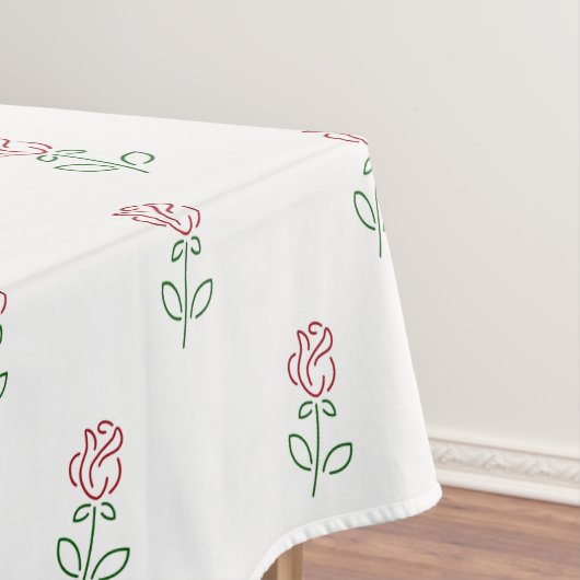 Rode rozen, bloemenmotief, Rozen Tafelkleed (Voorbeeld)