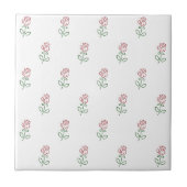 Rode rozen, bloemenmotief, Rozen Tegeltje (Voorkant)