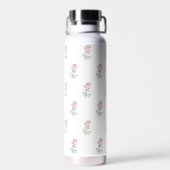 Rode rozen, bloemenmotief, Rozen Waterfles (Achterkant)