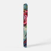 Rode Rozen Bloempatroon iPhone Hoesje 15 Pro Case (Rechterkant)