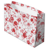 Rode Rozen Bloemrijke Bruidsdouche Groot Cadeauzakje (Achterkant Gekanteld)