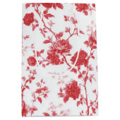 Rode Rozen Bloemrijke Bruidsdouche Medium Cadeauzakje (Voorkant)