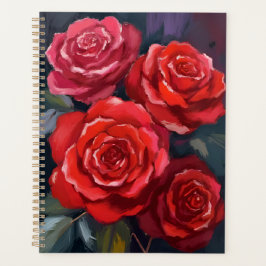 Rode Rozen Bloemschildering in Waterverf Planner