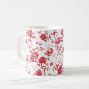 Rode Rozen Bloemstuk Koffiemok