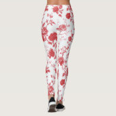 Rode Rozen Bloemstuk  Leggings (Achterkant)