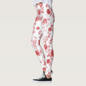 Rode Rozen Bloemstuk  Leggings (Links)