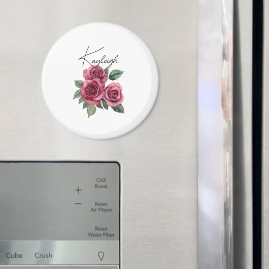 Rode Rozen Bloemstuk Persoonlijk Magneet (Insitu (Koelkast))