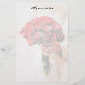 Rode Rozen Boeket Briefkaarten Papier (Voorkant)