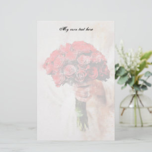 Rode Rozen Boeket Briefkaarten Papier